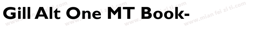 Gill Alt One MT Book字体转换
